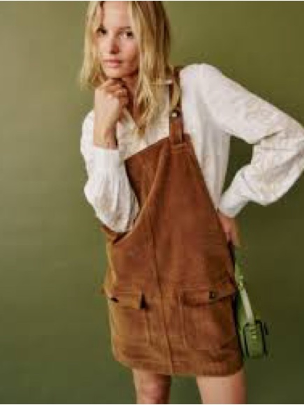 We The Free Overall Smock Mini Cord Dress.